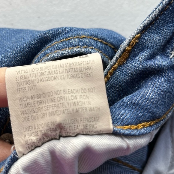 Acne Studios Needle Marine High Rise Jeans Women’s Size 26 Blue Cotton Blend - Picture 13 of 15